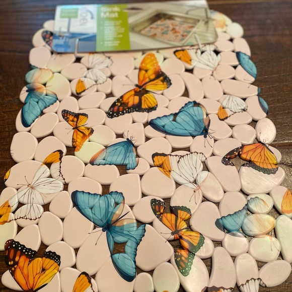 Butterfly Sink Mat, Butterfly Protective Pebble Decorative Sink Mat, Butterflies - Picture 11 of 14